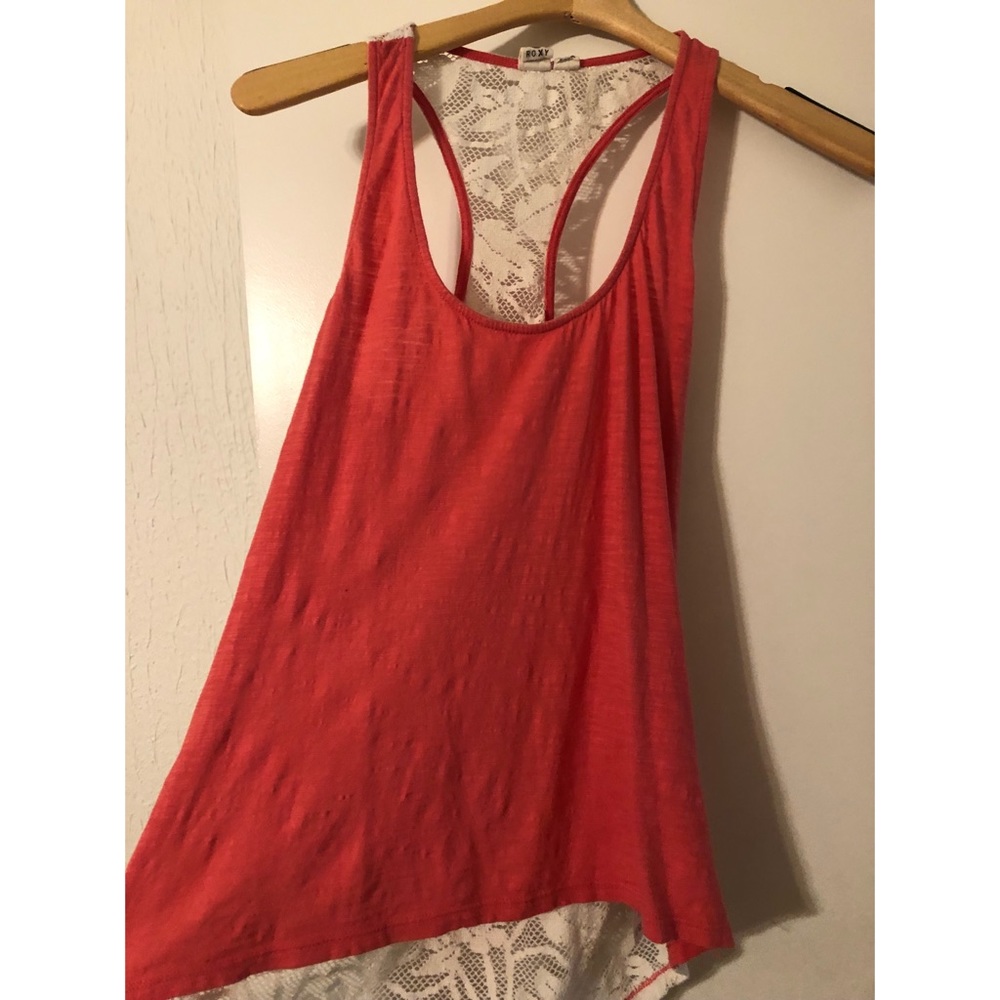LACE BACK high low tank!